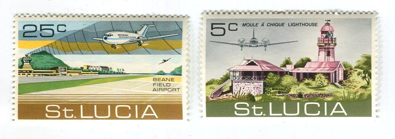 Tutti i francobolli: Briefmarken "Flugzeuge". St. Lucia. – Nuovo e nell'imballaggio originale da Basel venduto da Butsch5