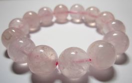 natürlicher Rosenquarz 14mm Edelstein Armband