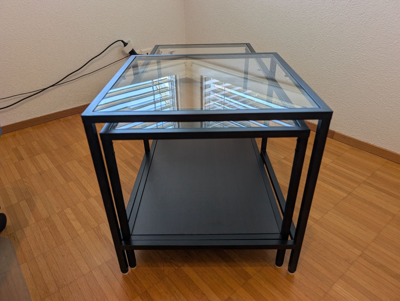 Tische: Couchtisch Glas Metall Holz schwarz – Gebraucht aus Würenlos von xelage86 3