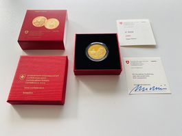 Roger Federer 50.- Gold 2020 Künstler Signatur Nr. 458 RAR