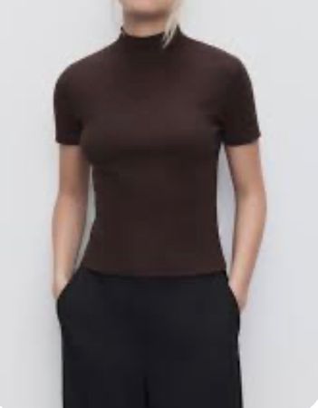 E1ETT S M /NP35CHF Lycra Schokoladenfarb Top Sleeve