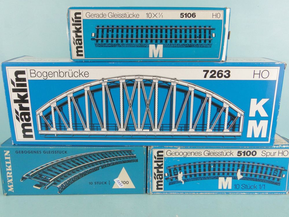 Märklin 7263 - Kit Supports Pour Rails K Et Construction De Ponts, Hauteur Arc 117 Mm