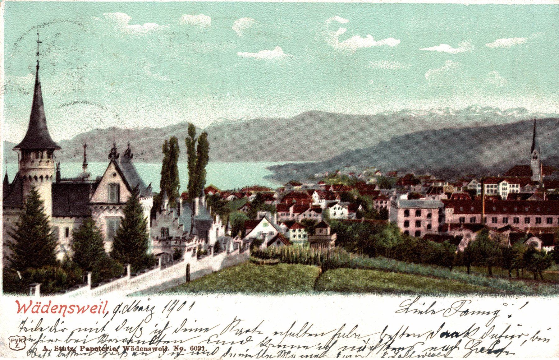 Ansichtskarten: Wädensweil (Wädenswil). Bürgli – Gebraucht aus Bronschhofen von Astore