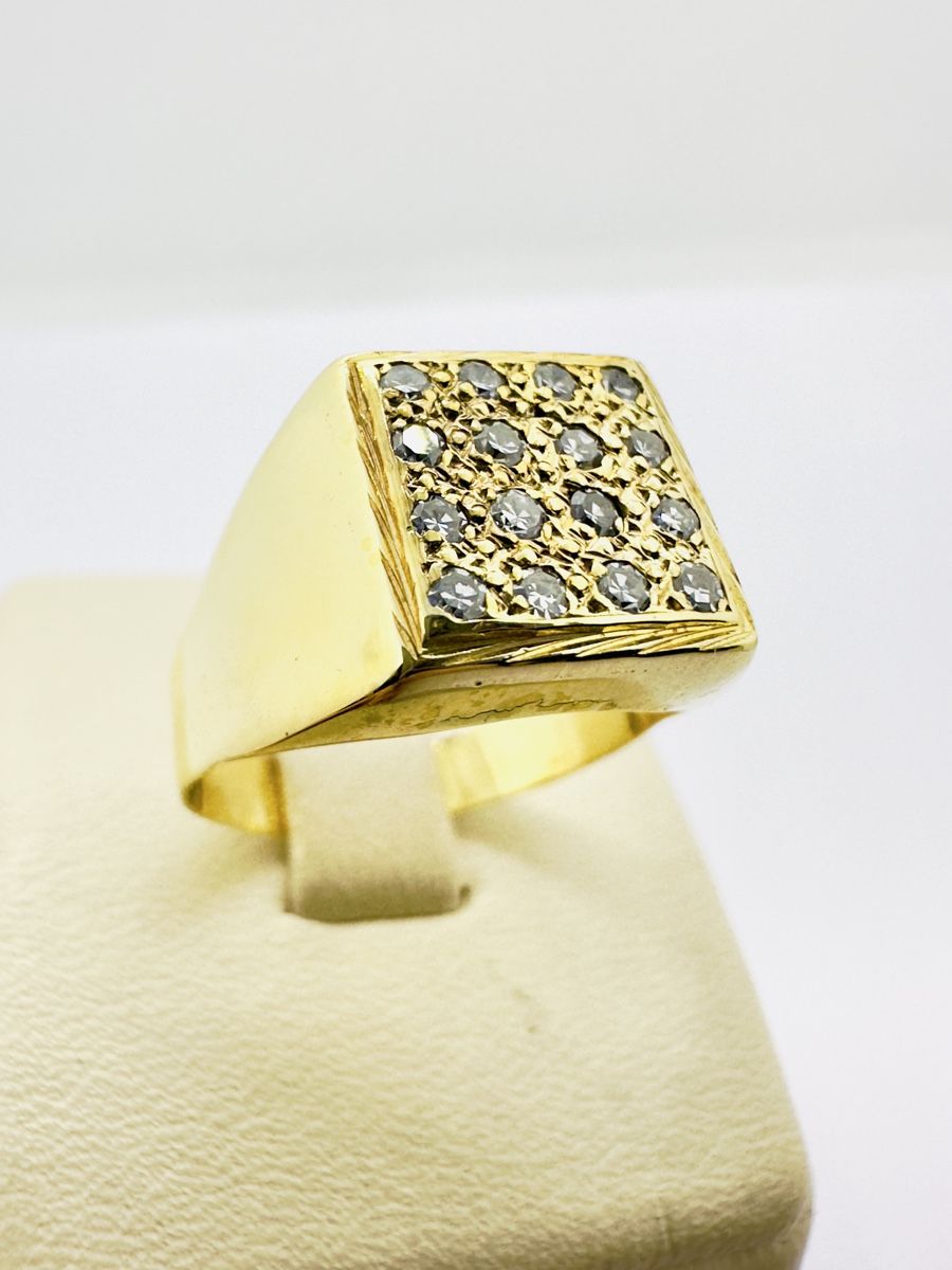 Ringe: 750/18 Karat Gold Ring mit 032 Ct Brillanten – Gebraucht aus Murg von MTGold 1