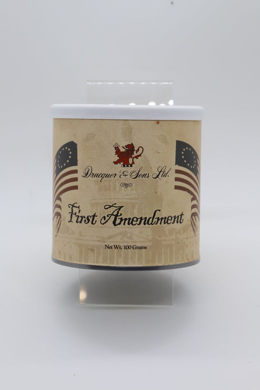 Tabacchi: Drucquer &  Son´s Ltd. First Amendment Tabak 100g – Nuovo e nell'imballaggio originale da Blumenstein venduto da Hennig-Estate-Pipes