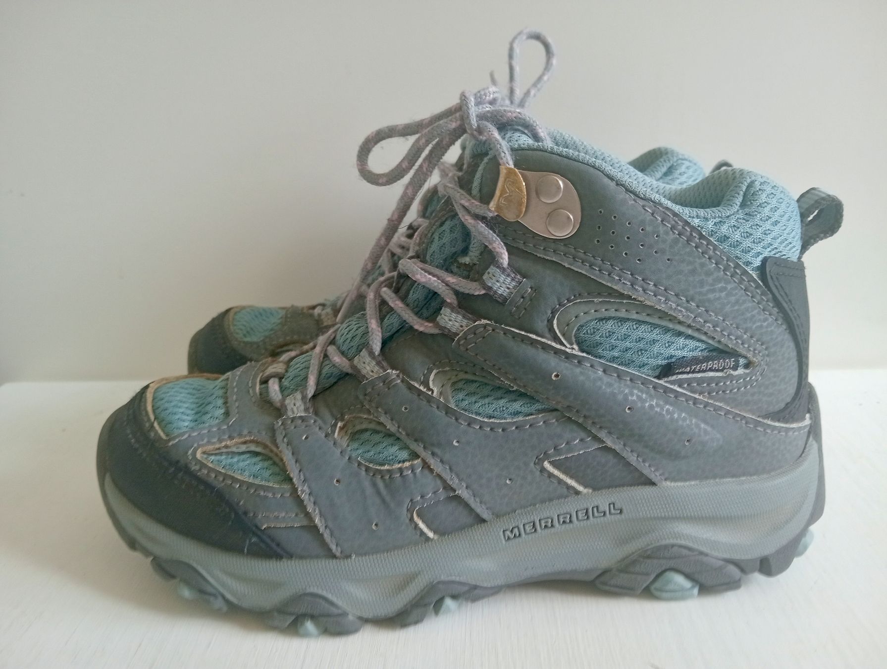 Merrell Scarpe per ragazzi: Merrell Moab 3 Mid WP Leder/Textil Blue Waldschule Gr. 32 – Usato da Allschwil venduto da Evgeniia78 3