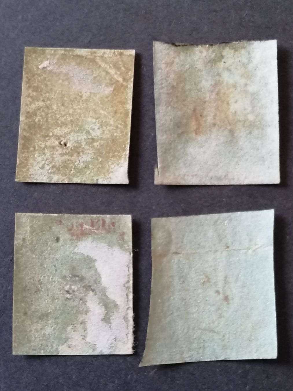 Alle Briefmarken: 4mal One Penny red 1841  – Gebraucht aus Happerswil von tschergi 1