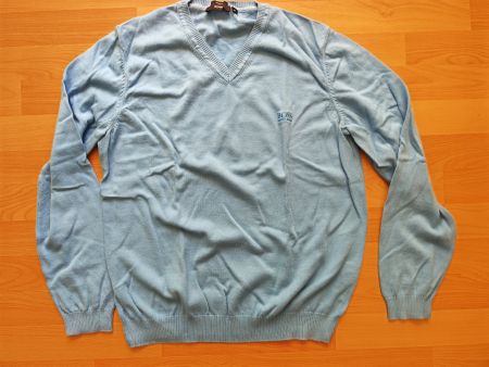 BOSS Hugo Boss Herren V Pullover Hellblau Gr. M / Regular