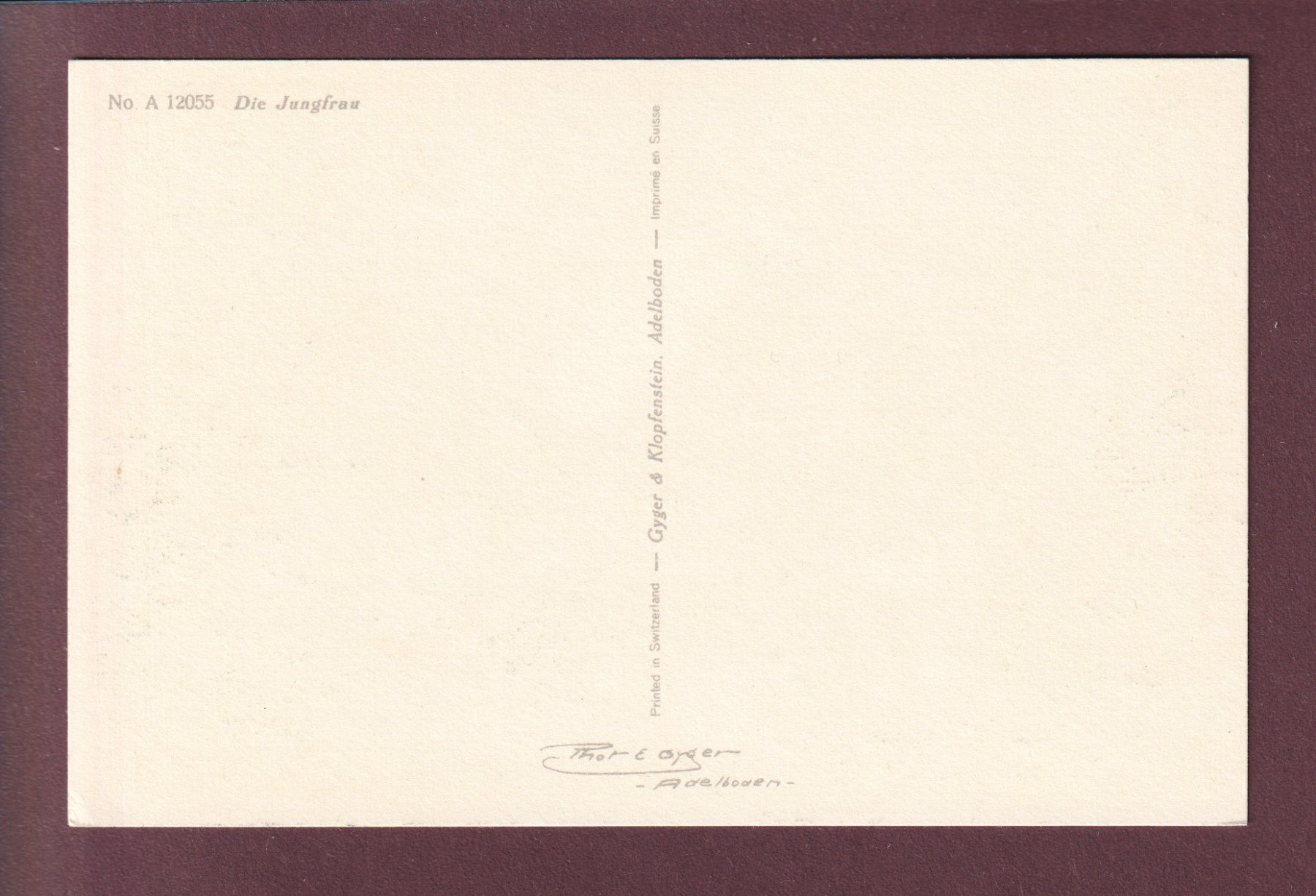 Cartoline postali: JUNGFRAU – Usato da Pully venduto da nicecards 1