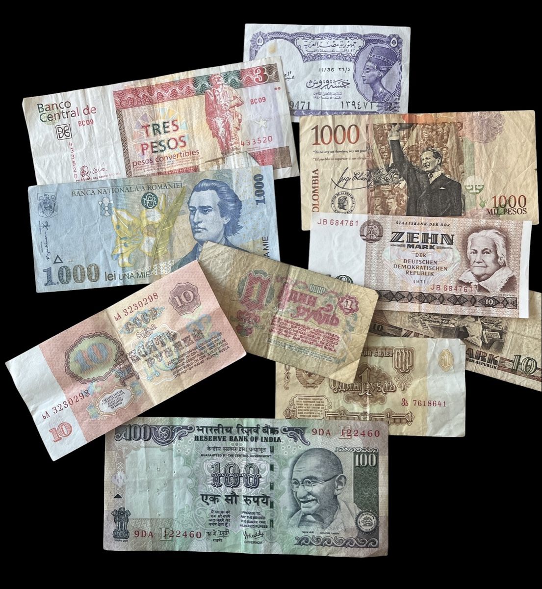 Banknoten: Gemischtes Lot Banknoten  – Gebraucht aus Winterthur von Numismatica-Vitu