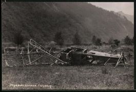 Fotografie 1.WK, Wrack eines abgeschosse