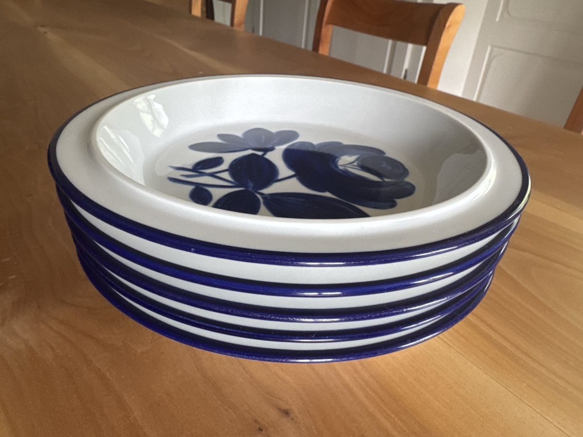Teller: 5x Suppenteller Langenthal mit blauem Dekor – Gebraucht aus Cham von matap1 2