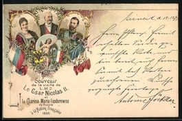 Litho Souvenir de la visite de le Csar N
