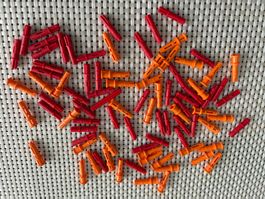 Lego Technik rot orange Piin Stecker Achsstecker LotP