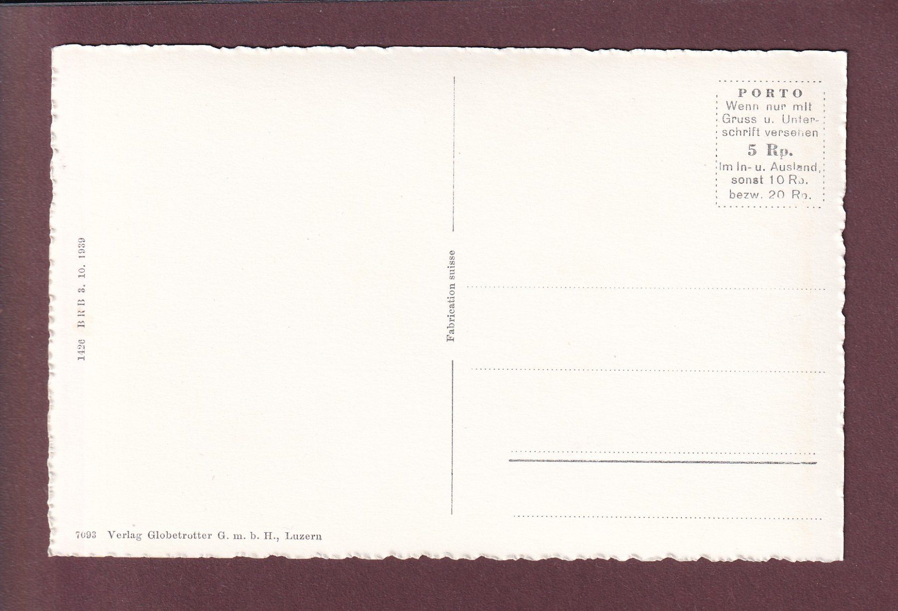 Cartoline postali: TSCHORREN mit Giebel – Usato da Pully venduto da nicecards 1