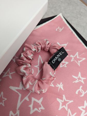 Chanel silk square and scrunchie set