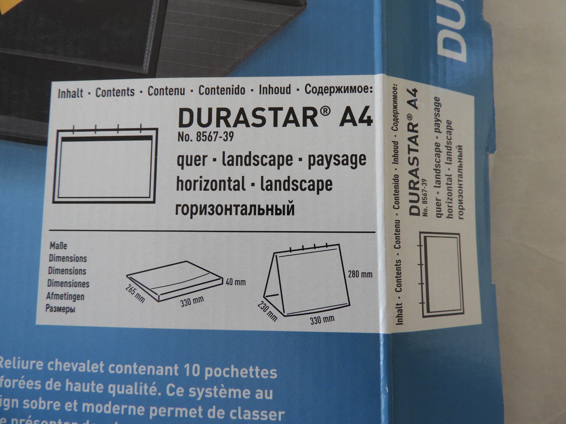 Tele & Cornici: DURABLE Durastar A4 Quer Tischflipchart, neuwertig – Nuovo e nell'imballaggio originale da Gutenswil venduto da Sibe7 3