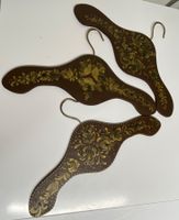 3er Set Vintage Kleiderbügel, bemalt, Shabby Chic Stil