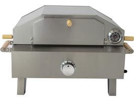 Edelstahl Pizzaofen, Gasgrill mit Edelstahl Grillwagen