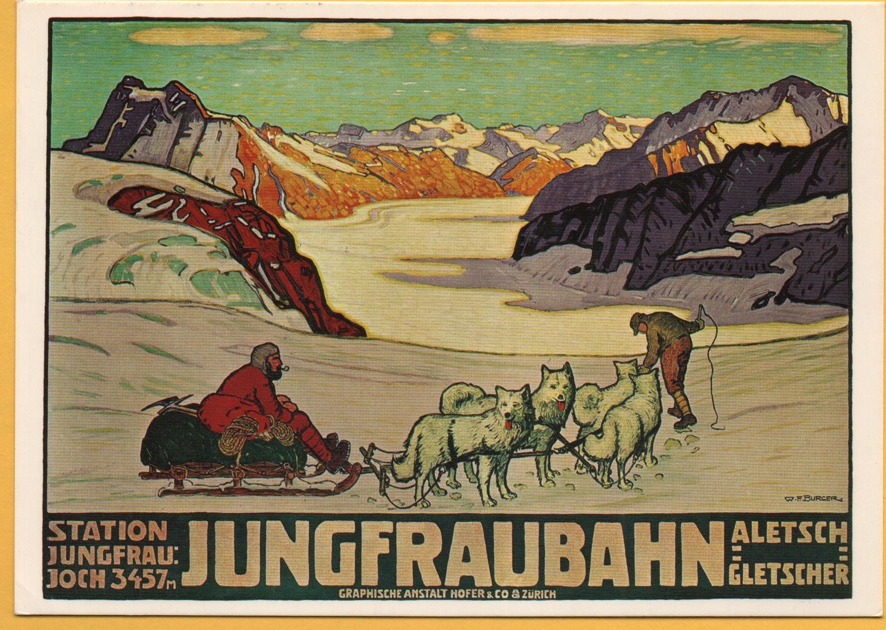 Cartoline postali: WERBUNG JUNGFRAUBAHN – Usato da Jona venduto da philajona
