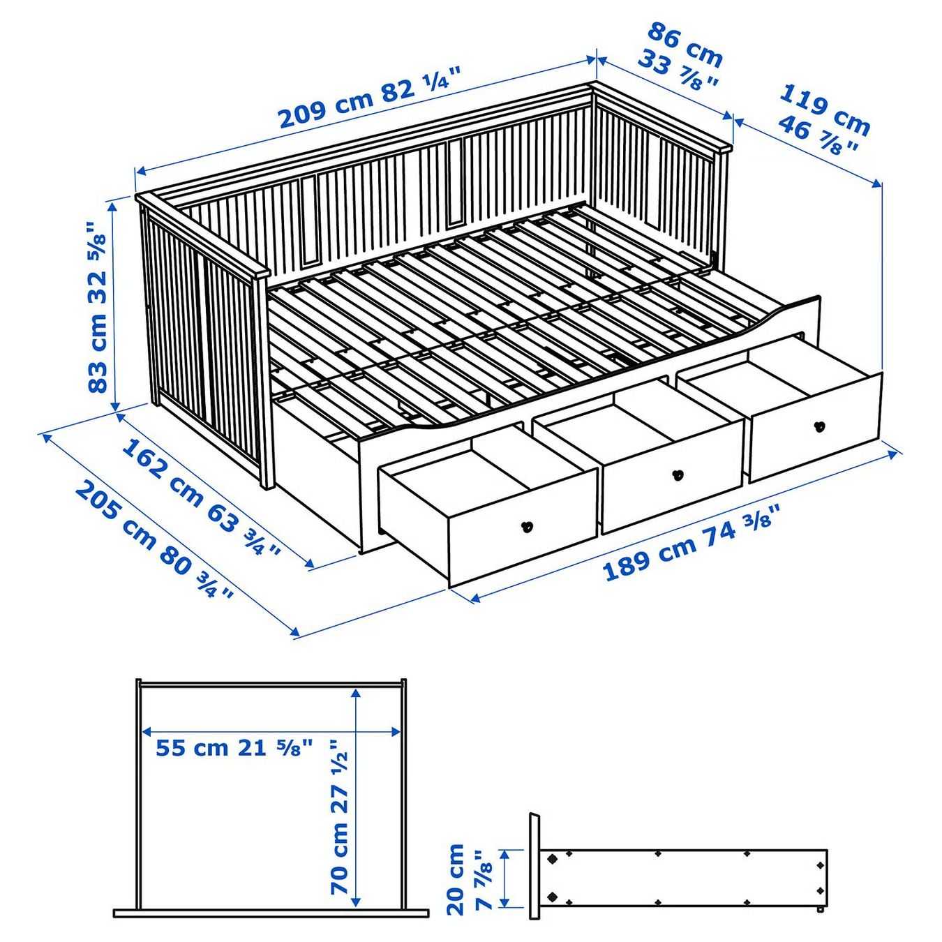 Sofas: Canapé lit Ikea HEMNES – Gebraucht aus La Tour-de-Peilz von laurent_10 1