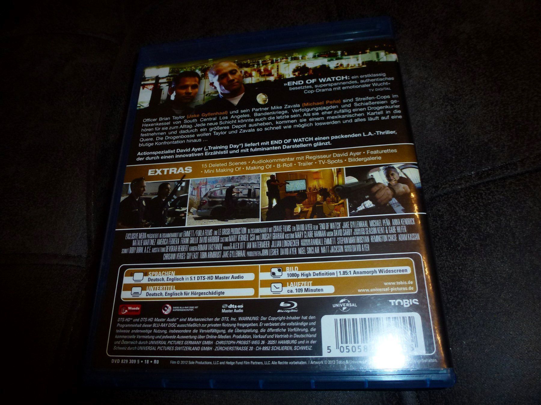 Alle DVDs: End of Watch BLU-RAY – Gebraucht aus Olten von Disc-Verkauf 2