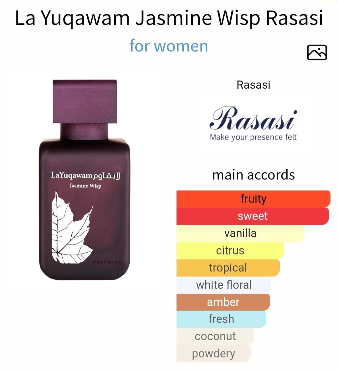 Profumi & Eau de Toilette: Rasasi La Yuqawam Jasmine Wisp – Usato da Münsingen venduto da InnaN 1