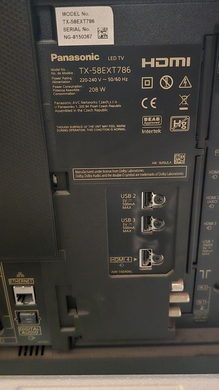 Panasonic Fernseher: TV 58", höhenverstellbar – Gebraucht aus Ried b. Kerzers von schnackidulli 1