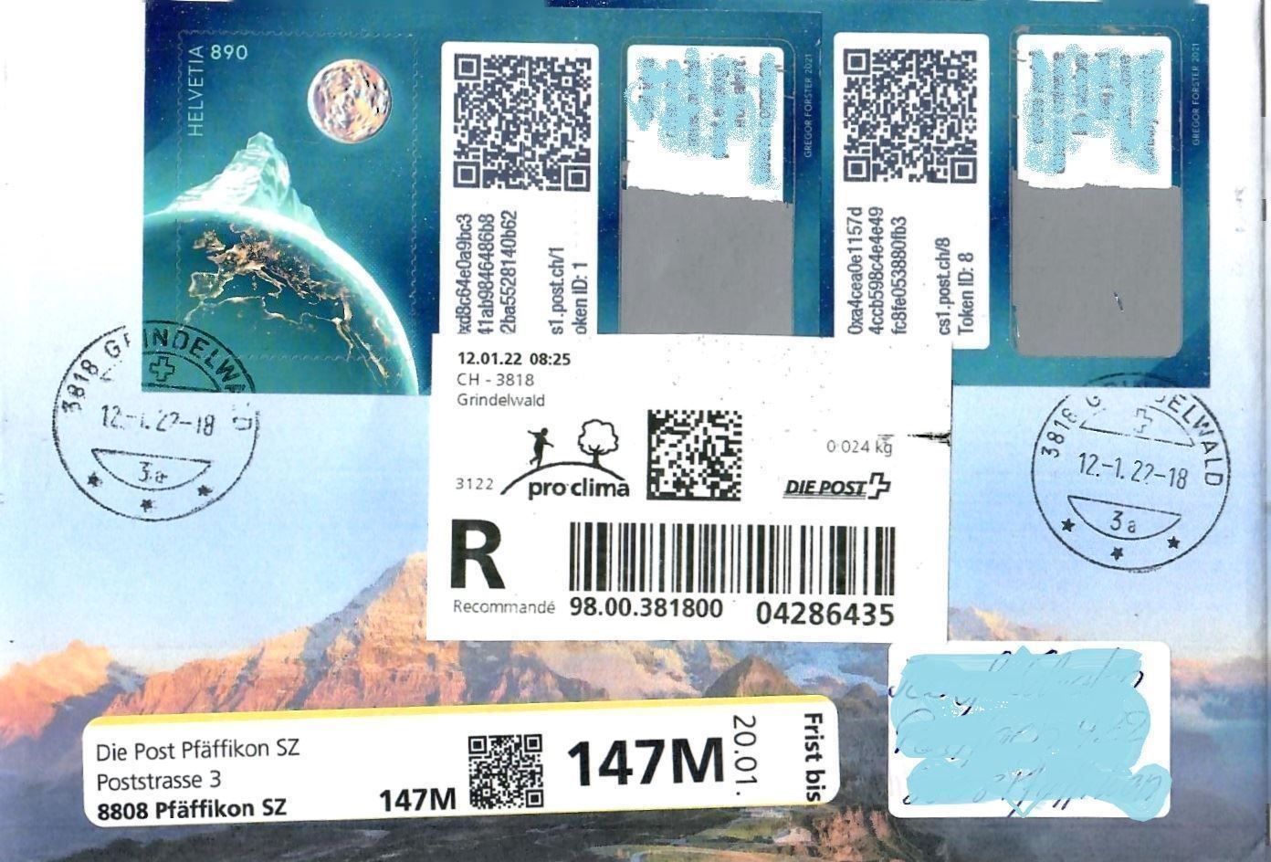 Tutti i francobolli: Swiss Crypto ID:1 ID:8 R-Brief – Nuovo (secondo la descrizione) da Baar venduto da CryptoShop 1