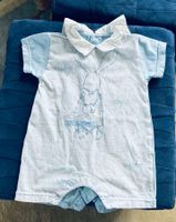 Adorable barboteuse bébé "Mini Man" bleu ciel, t. 3-6 mois