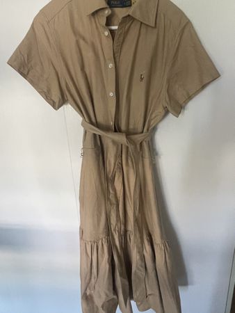 Kleid Polo Ralph Lauren beige Grösse 10 neu