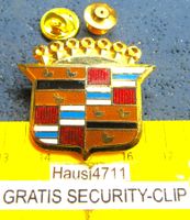 CADILLAC AUTO LOGO GROSSS PIN ENAMEL mit SECURITY-CLIP GOLDI