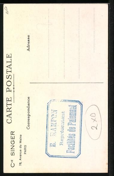 Cartoline postali: Draguignan, Cie Singer, 1, Place Claude  – Usato da Berlin venduto da bartko-reher 1