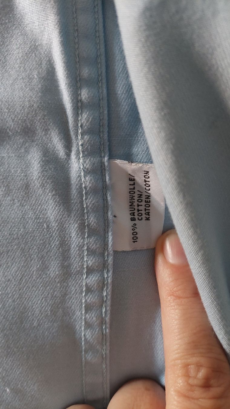 Camicie: Herren Hemd Priority Baumwolle hellblau Grösse S gebraucht – Usato da Zürich venduto da 2hand8052 2