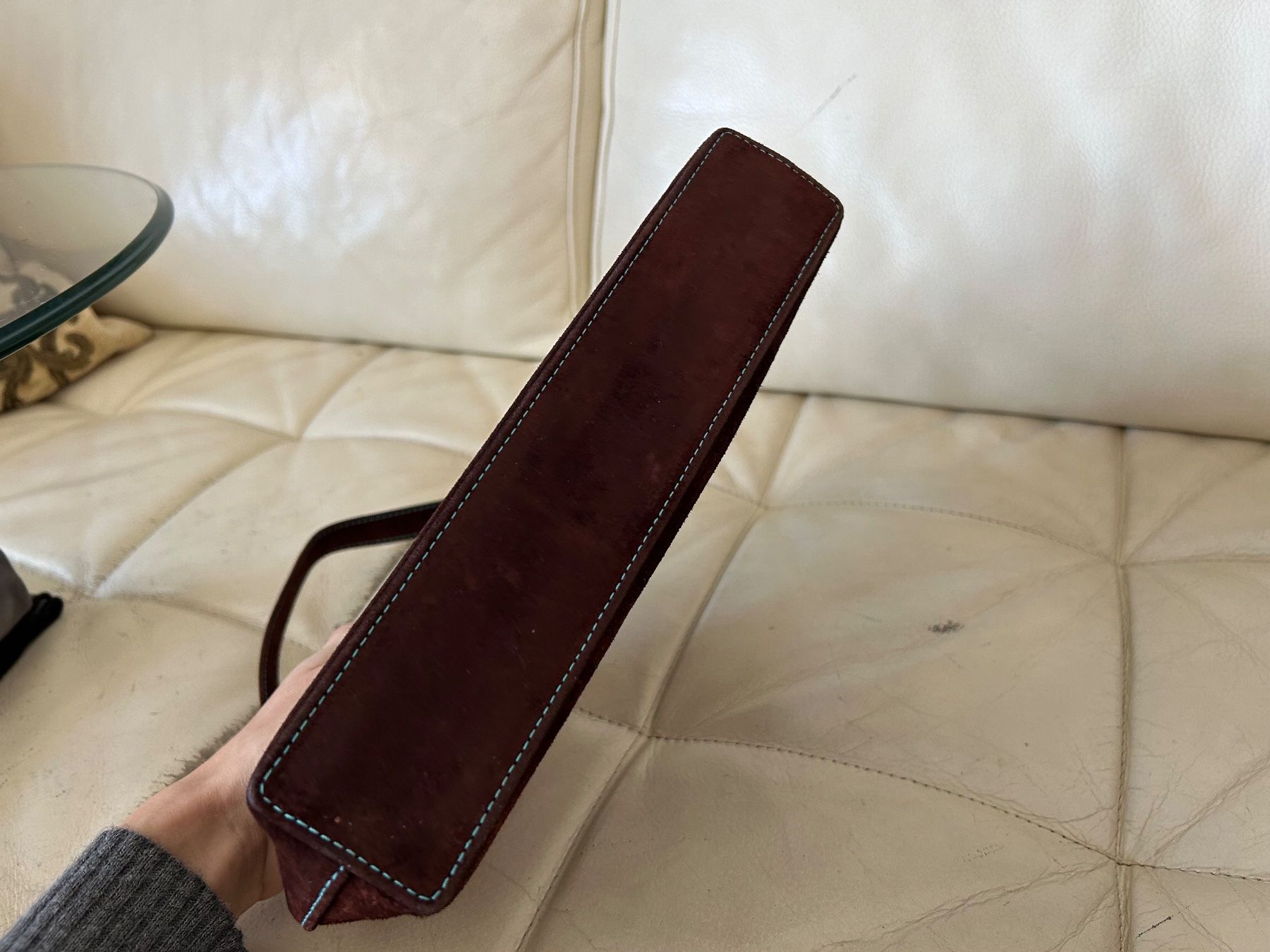 Swarovski Borse da donna: Vintage swarovski brown suede bag – Usato da Rüschlikon venduto da Tey_sl 6