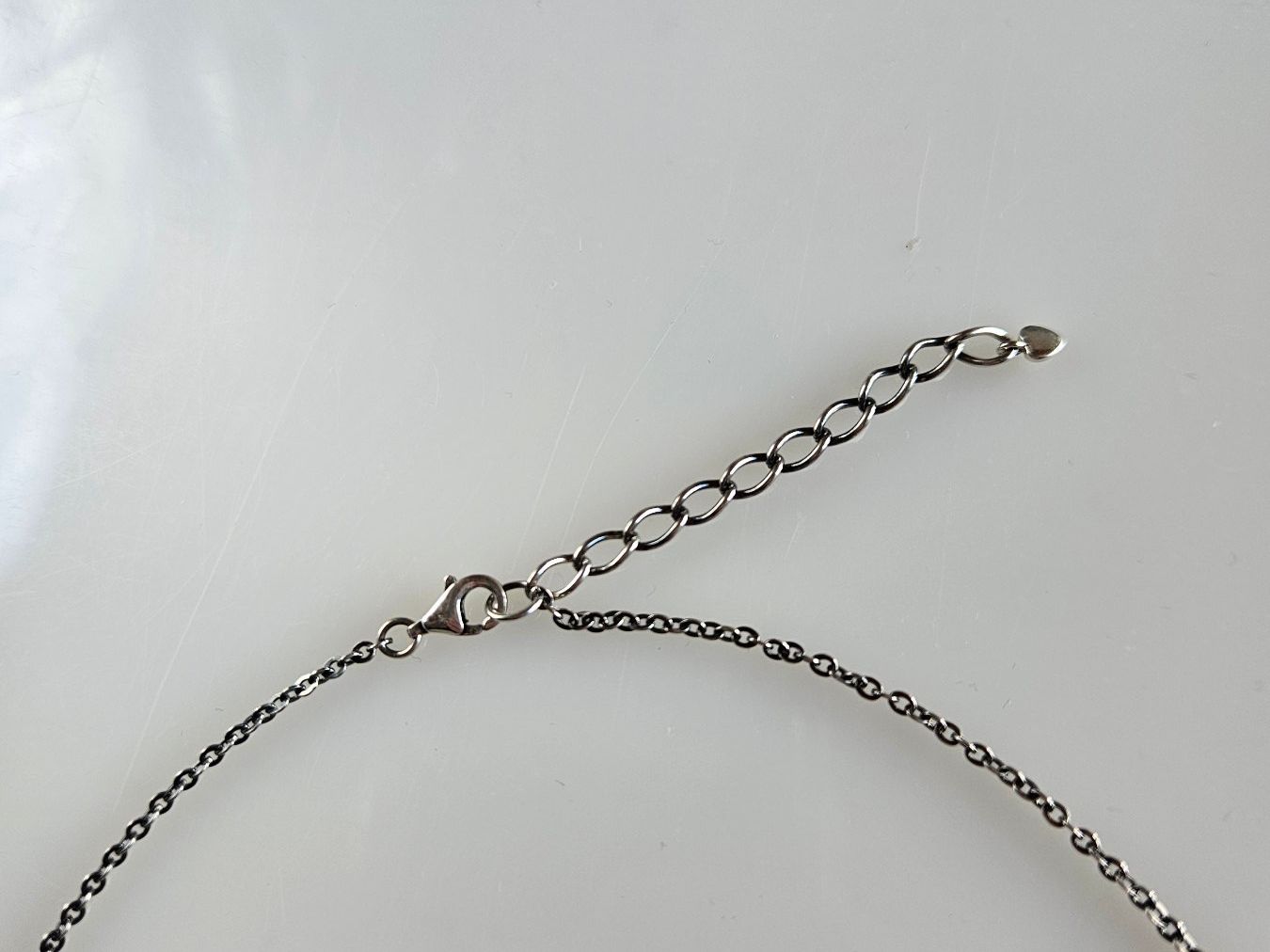 Catenine: Lange Silber Kette mit Anhänger – Nuovo (secondo la descrizione) da Winterthur venduto da ste_tcx5 4