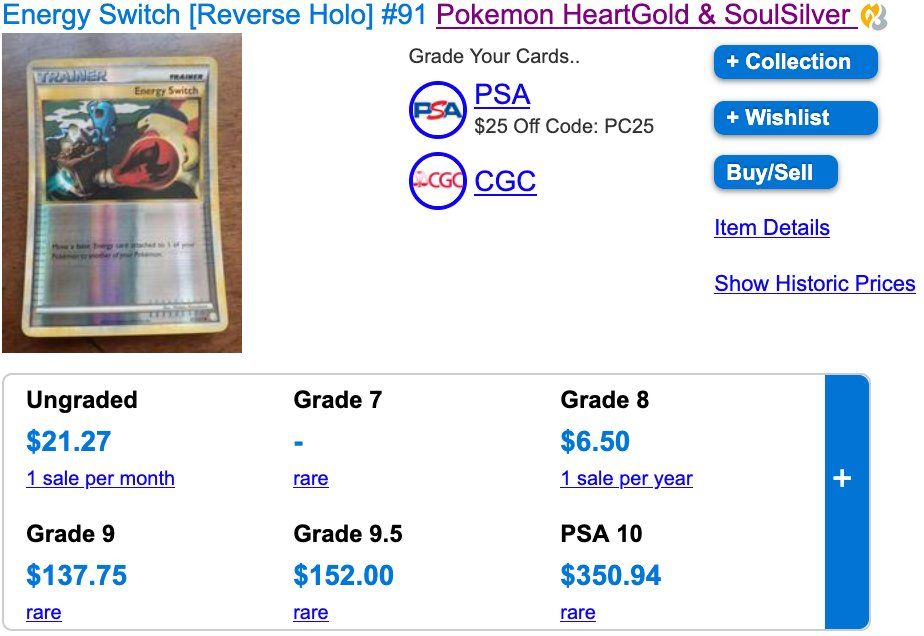 Pokémon Carte collezionabili: Energie-Umschalter Reverse Holo 91 – Usato da Zürich venduto da PEACECOCOON 3