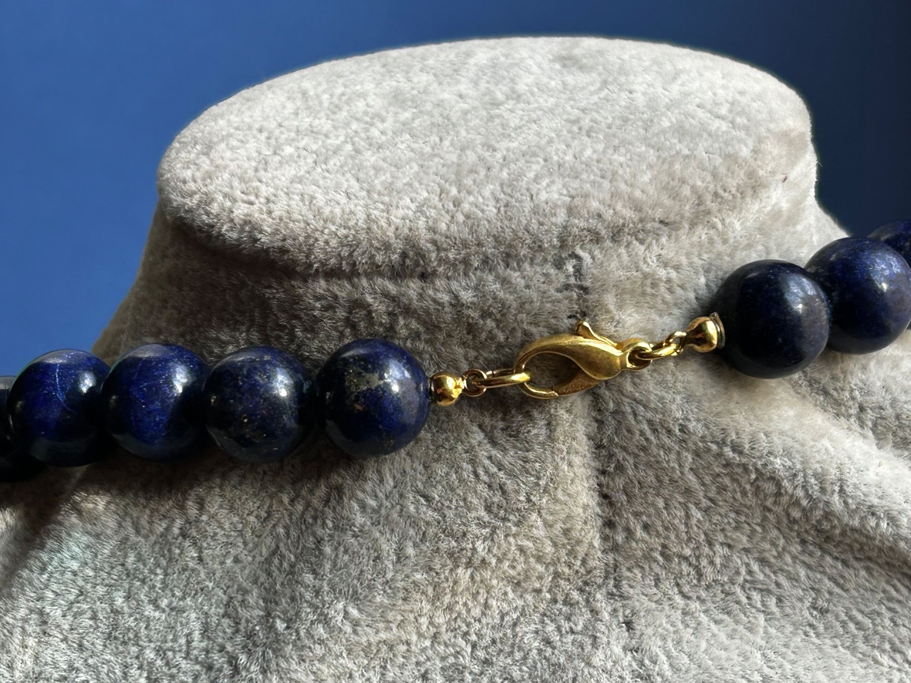 Catenine: Lapislazuli Kette goldene Elemente (52cm) – Usato da Laufen venduto da belleskulptur 5