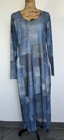 Sommerliches Maxikleid, Grösse L, Jeans-Optik,Neu 