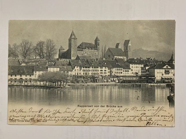 Cartoline postali: Ansichtskarte Rapperswil von der Brücke, alt – Usato da Bauma venduto da Baumer71