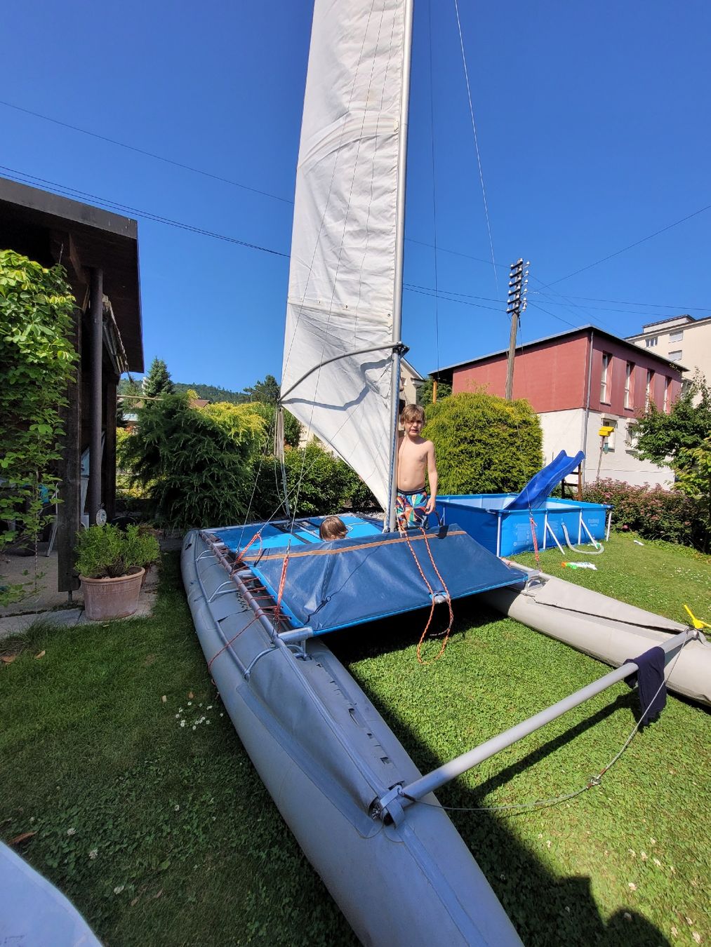 Barche: Beachcat Katamaran 5 m mit 2 Segeln & Schiffsausweis – Usato da Nussbaumen AG venduto da Martinfal
