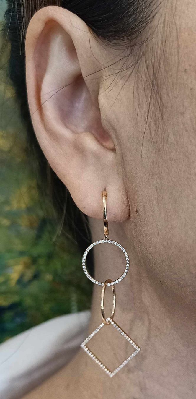 Orecchini pendenti & Orecchini a lobo: DIAMANTOHRSCHMUCK IN 750 ROTGOLD – Usato da Luzern venduto da EdiGem 8