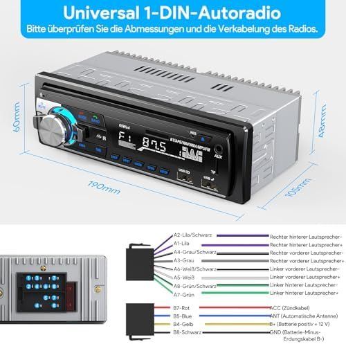 Radio: Autoradio 1DIN BT – Nuovo e nell'imballaggio originale da Hundwil venduto da Stallone6 6
