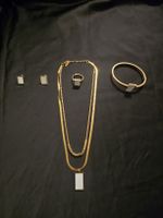 Schmuckset Edelstahl Gold / Ensemble Bijoux Acier doré Neuf