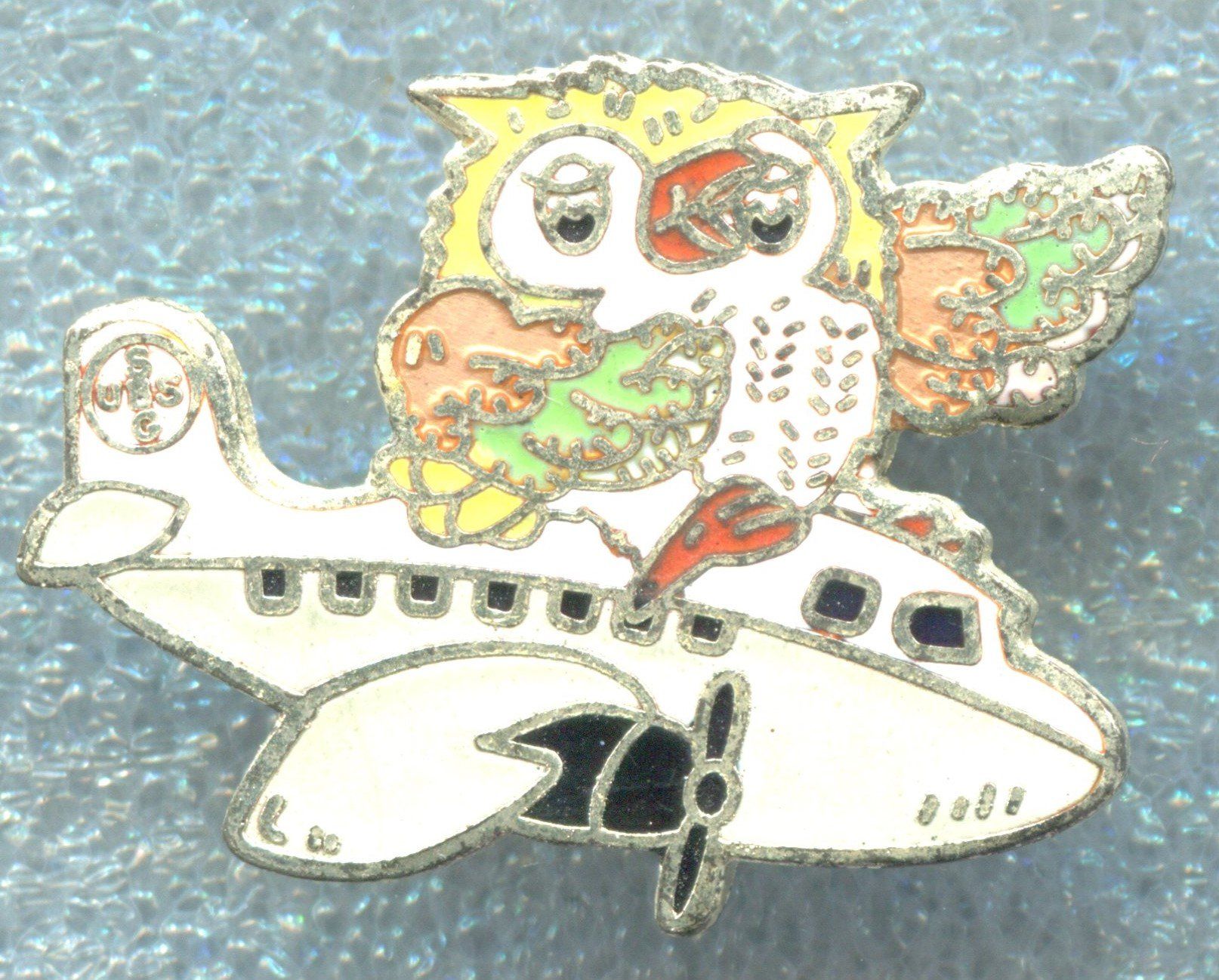 UBS Plaquettes & Badges: UBS  Eule  mit Flugzeug – D'occasion à Winterthur par Sammleroase