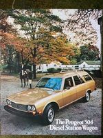 PEUGEOT 504 Break Wagon Prospekt USA 1975 brochure fiche