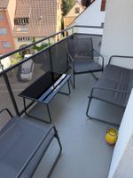 Loungeset Balkon/Garten, 4-teilig, anthrazit – Sessel, Bank