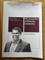 The Economics of Effective Leadership - Roberto Weber