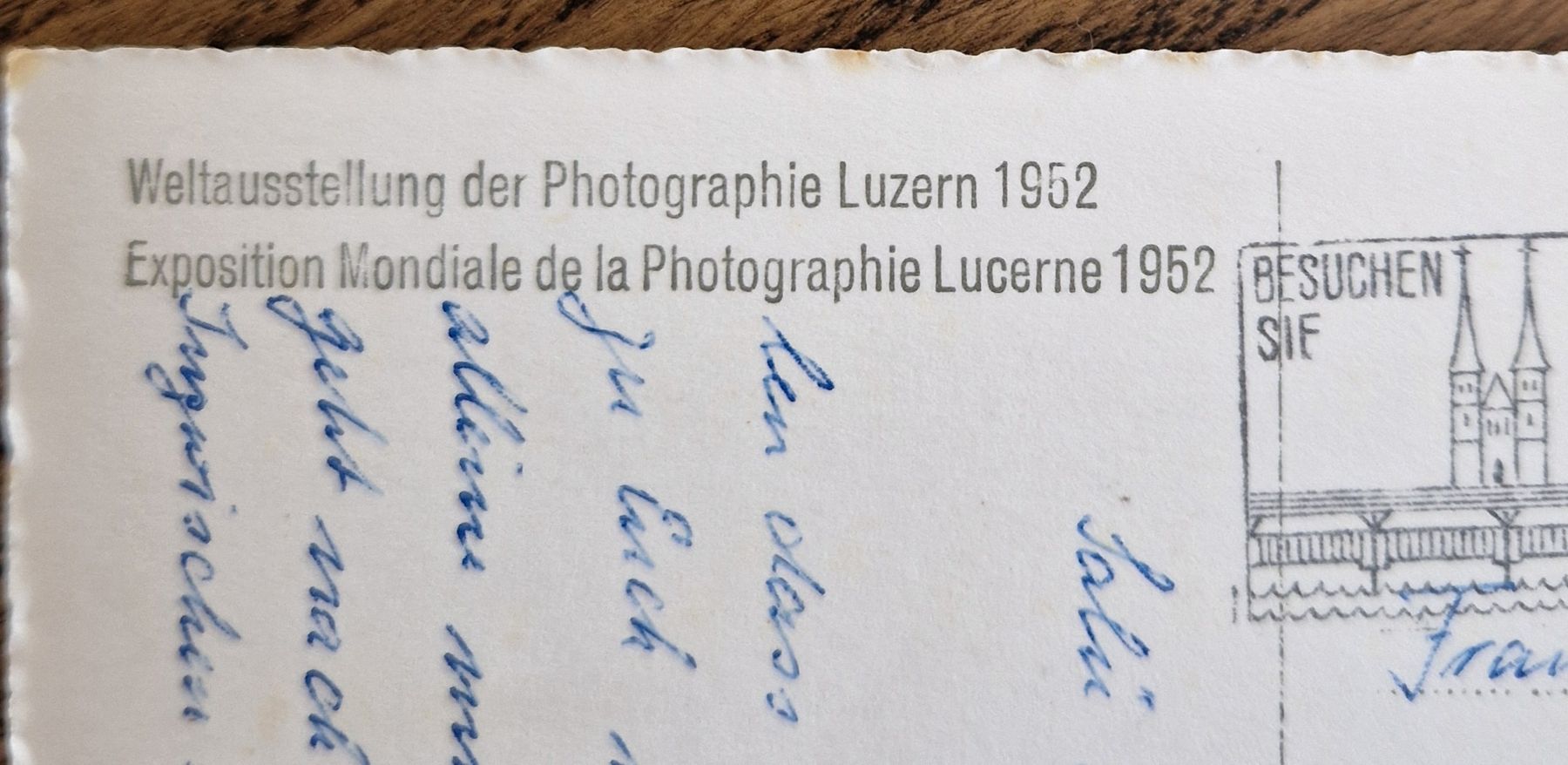 Ansichtskarten: Weltausstellung 1952, Photographie, Luzern, Kesselturm – Gebraucht aus Ebikon von Donar50 1