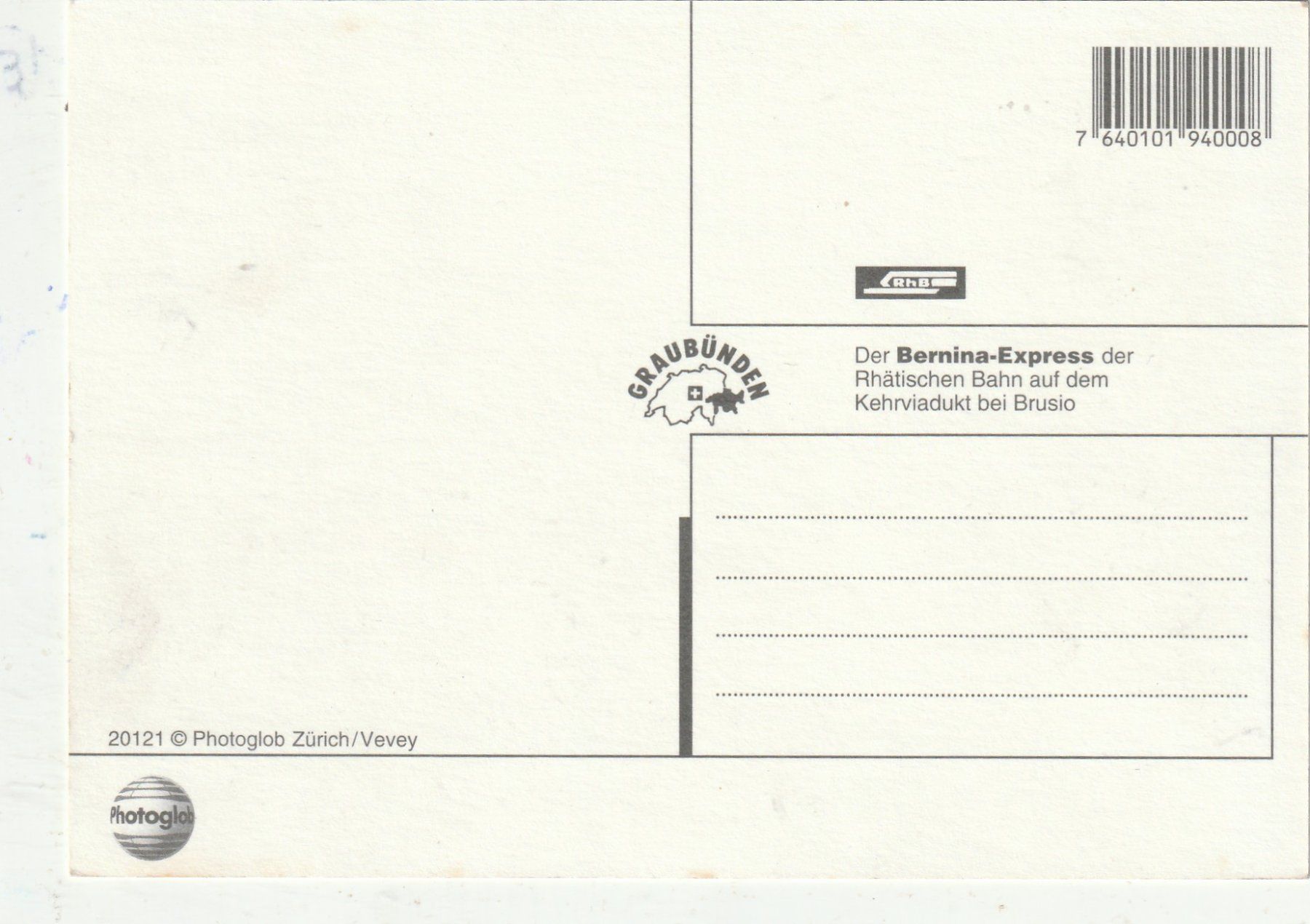 Cartoline postali: Bernina Express – Usato da Lumbrein venduto da made02 1